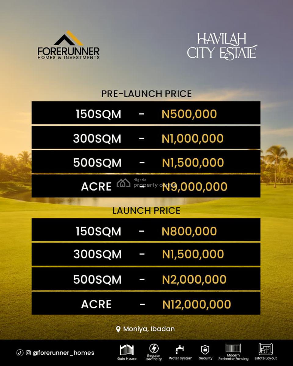 Havilah City Estate --- Moniya, Ibadan, Moniya, Ibadan, Oyo, Residential Land for Sale
