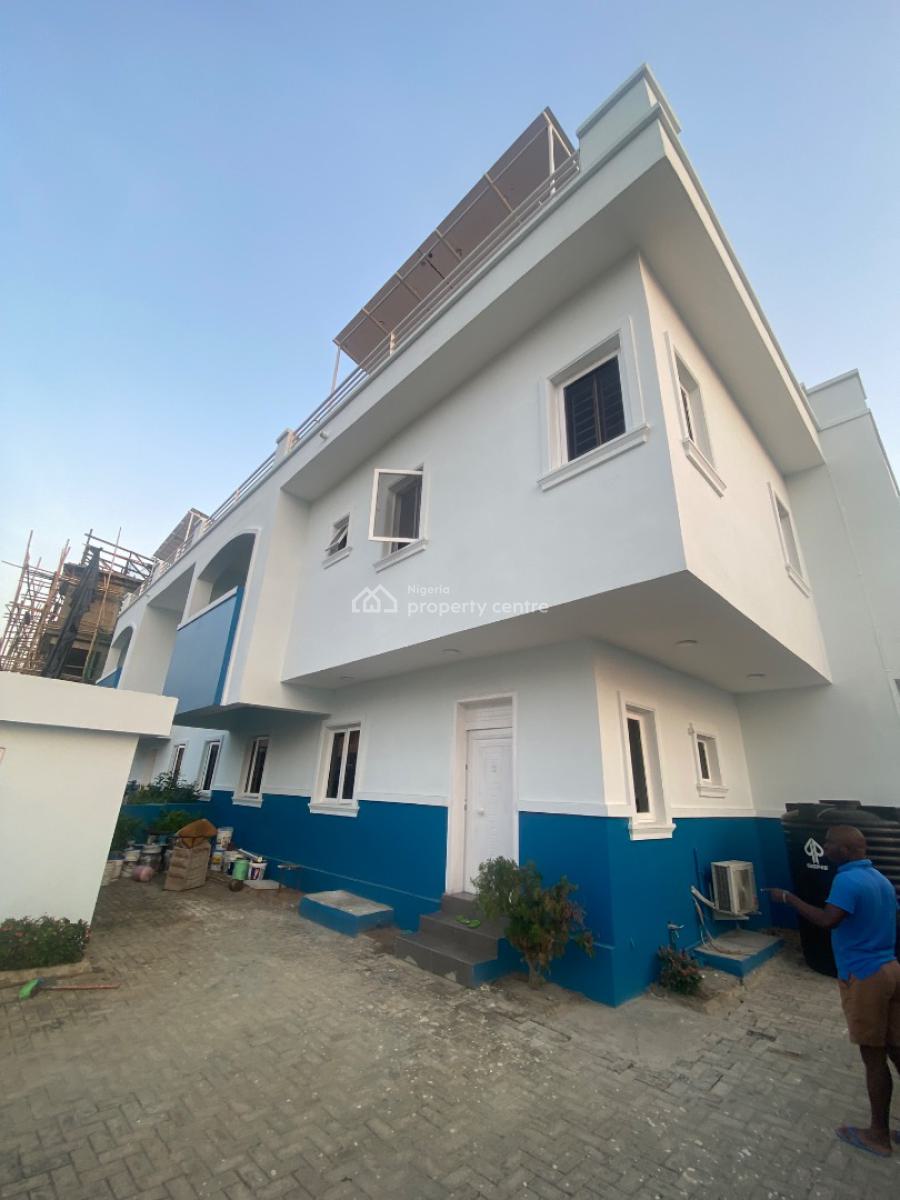 Seaview 4 Bedroom with Rooftop with Bq, Atlantic View Estate, Alpha Beach Road, Lekki, Lagos, Semi-detached Duplex for Rent