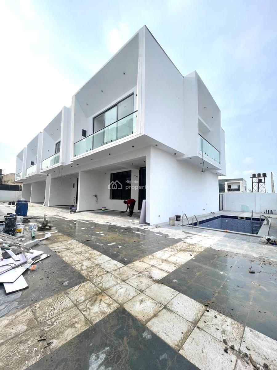 Spacious 4 Bedrooms Terrace Duplex with Swimming Pool and Gym, Ikota By Mobil Road , Lekki, Lagos, Ikota, Lekki, Lagos, Terraced Duplex for Sale
