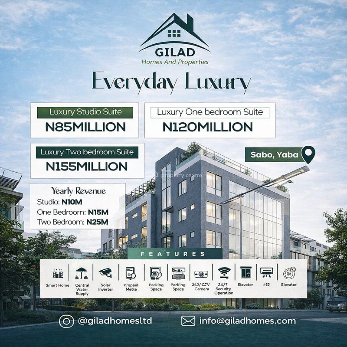 Fully Furnished 1bedroom Apartment in Yaba with a Gym., Yaba, Lagos, Flat / Apartment for Sale