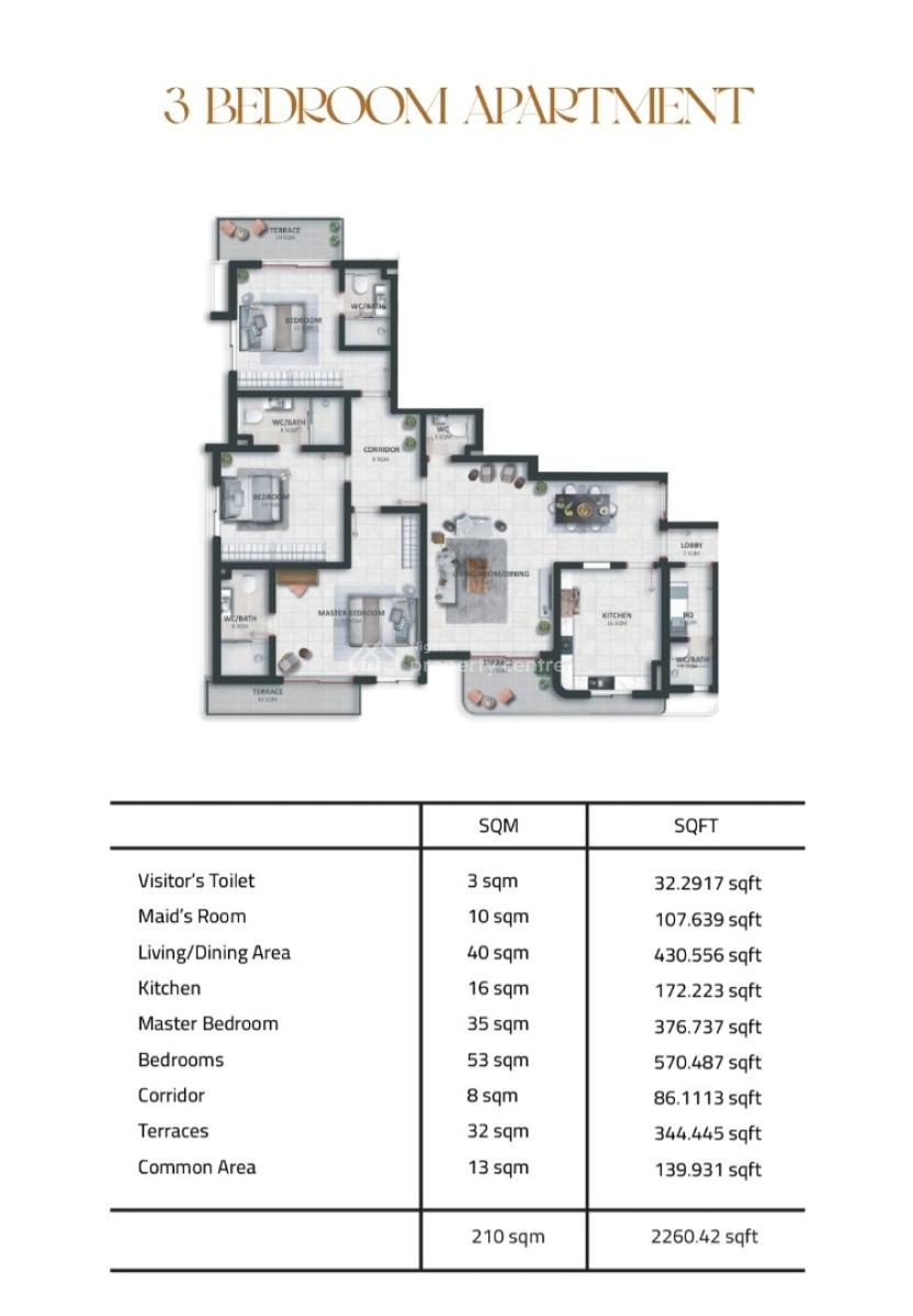 (off Plan) Luxury and Super Executive Finished 3 Bedroom  Apartment, Glover Road, Old Ikoyi, Ikoyi, Lagos, Flat / Apartment for Sale