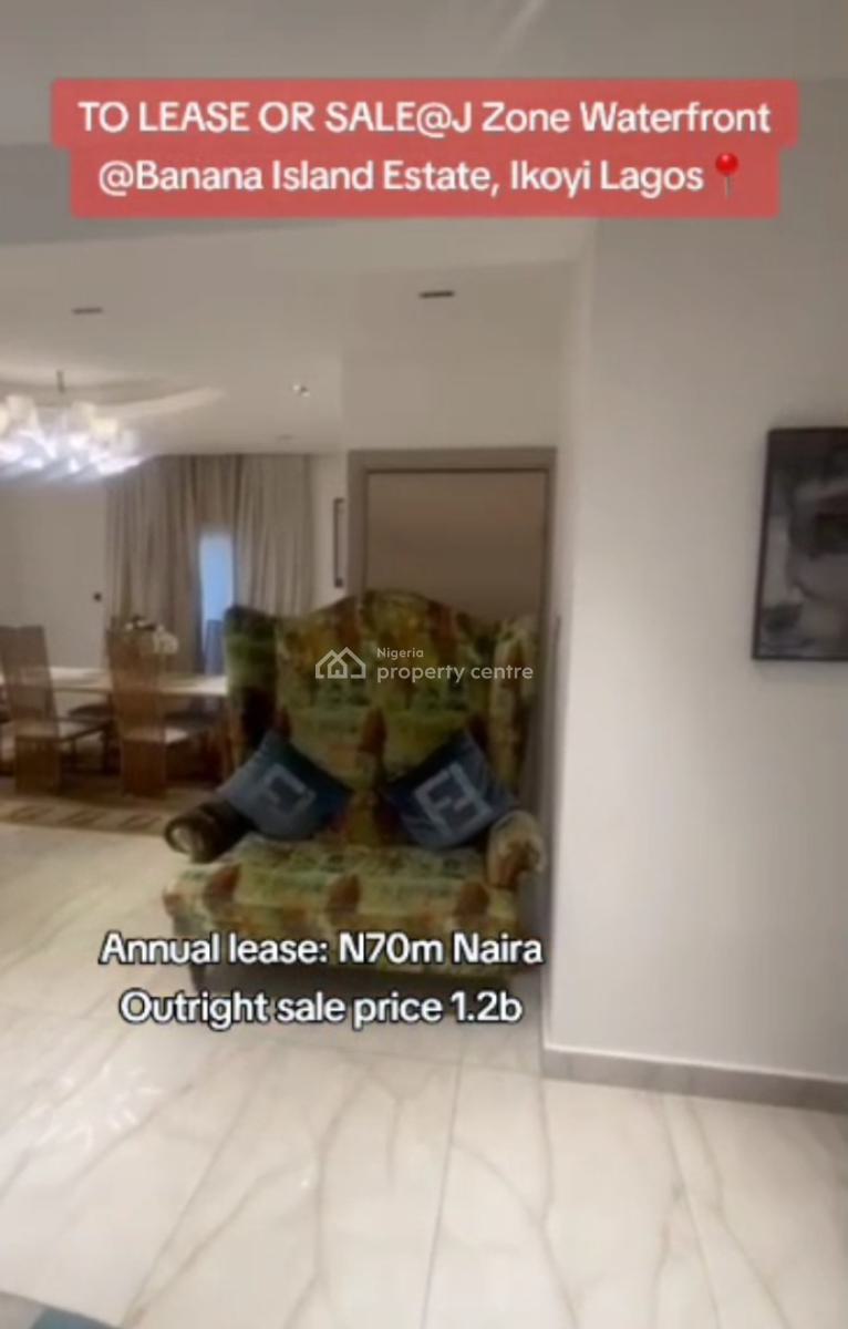 Waterfrontluxury Fully Furnished 3-bedroom Apartment + 1 Bq, Banana Island, Ikoyi, Lagos, Flat / Apartment for Sale