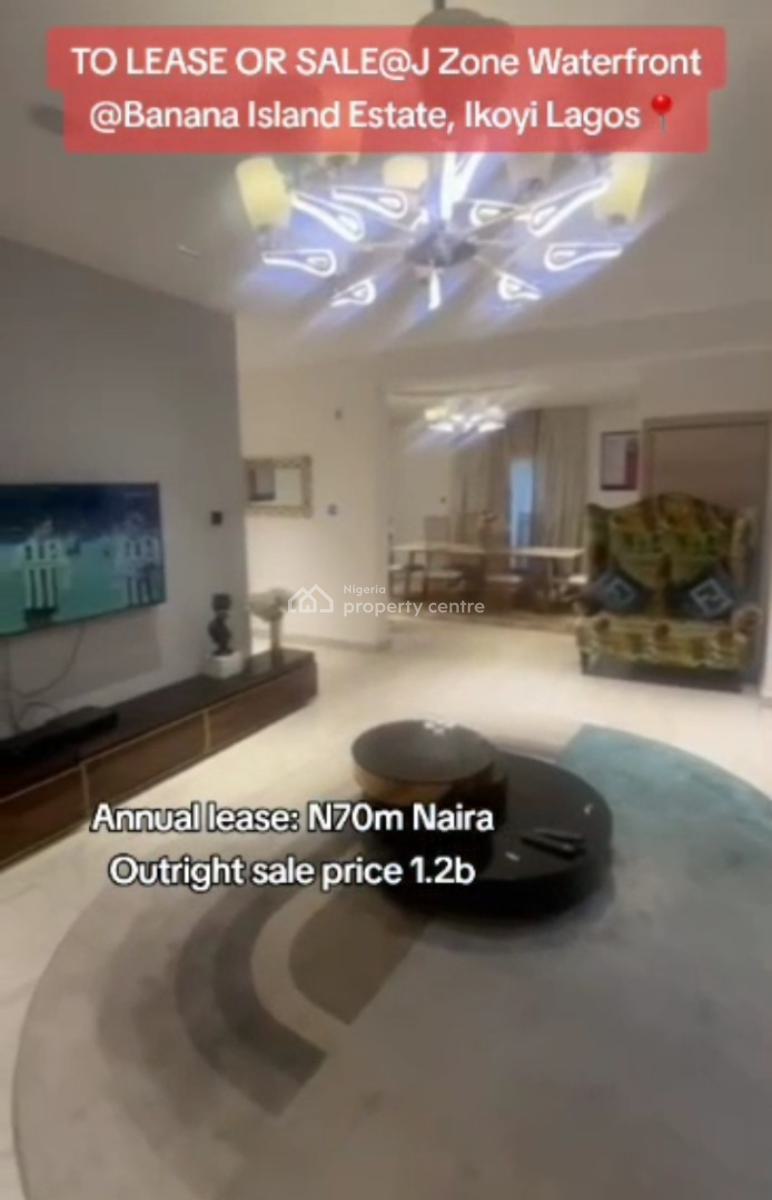 Waterfrontluxury Fully Furnished 3-bedroom Apartment + 1 Bq, Banana Island, Ikoyi, Lagos, Flat / Apartment for Sale