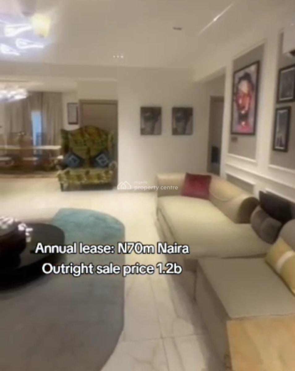 Waterfrontluxury Fully Furnished 3-bedroom Apartment + 1 Bq, Banana Island, Ikoyi, Lagos, Flat / Apartment for Sale