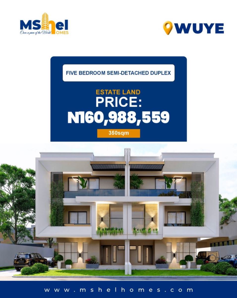 3 Bedroom Terrace, 4 Bedroom Duplex with Bq, Beside Hotel De Bentley, Wuye, Abuja, Residential Land for Sale