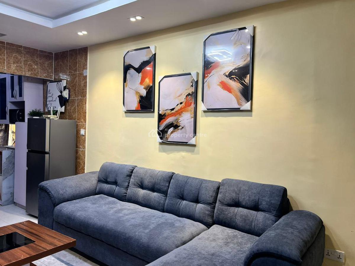 Furnished 1 Bedroom Beach View Serviced Apartment, New Horizons 2 Estate Meadow Hall Road, Ikate, Lekki, Lagos, Mini Flat (room and Parlour) for Rent