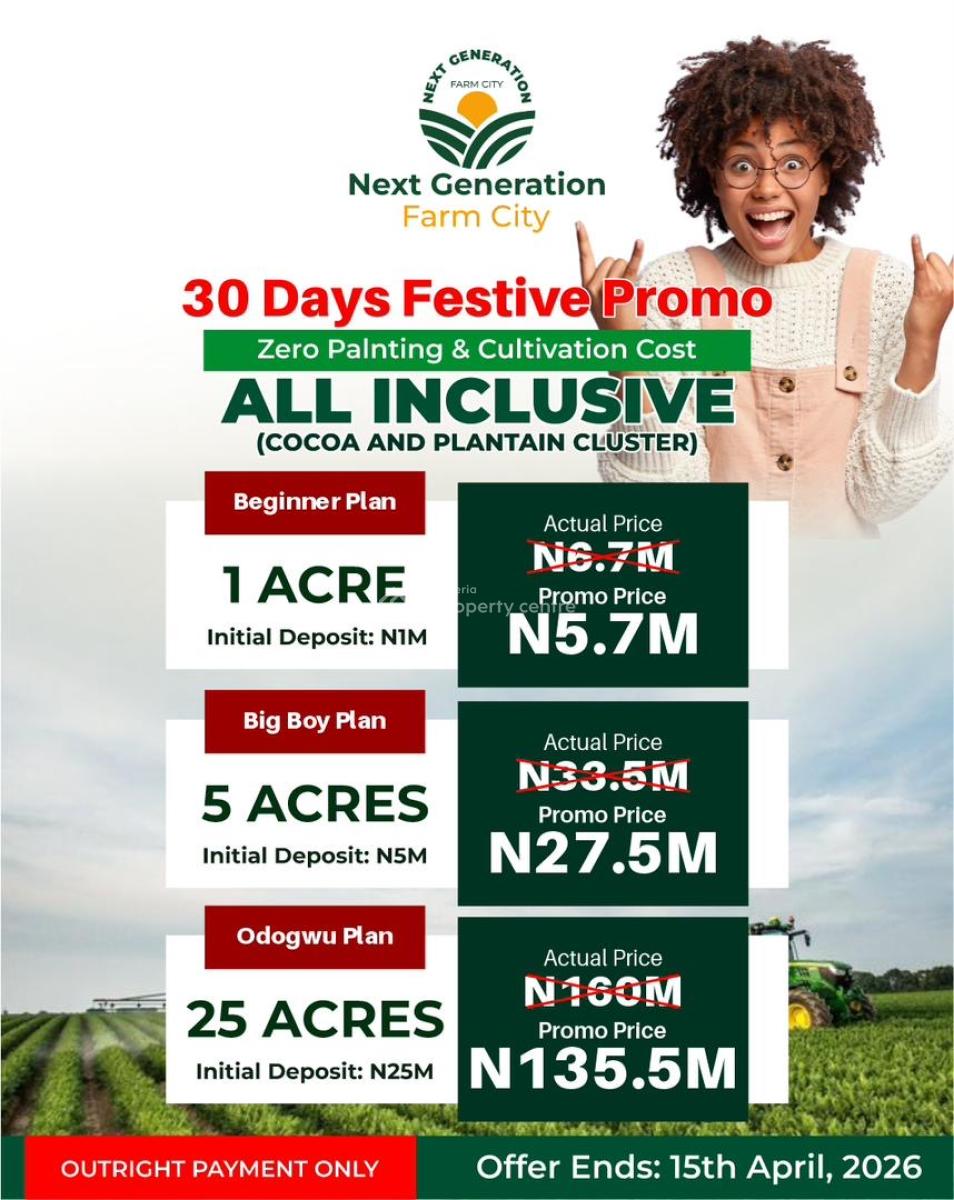 Cocoa and Plantain Farm, Abeokuta Around Crescent University, Odeda, Ogun, Land for Sale