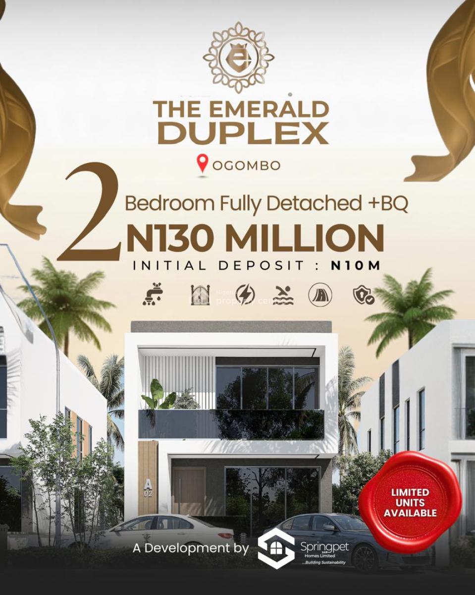 Brand New 2 Bedroom Duplex with Bq on Payment Plan, Abraham Adesanya, Ogombo, Ajah, Lagos, Detached Duplex for Sale