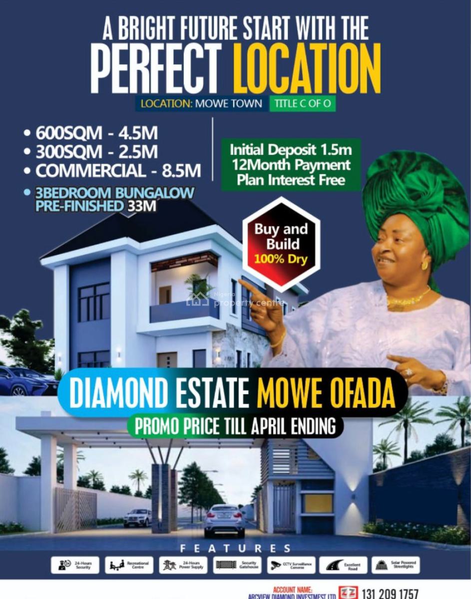 C of O Estate Strategically Located, Treasure Island  Estate Behind International Breweries Sagamu Intercha, Mowe Ofada, Ogun, Mixed-use Land for Sale