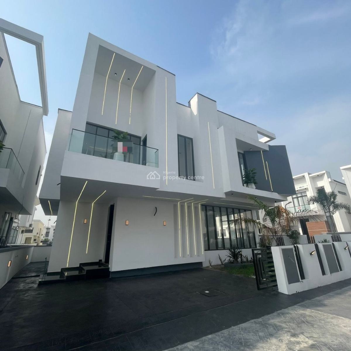 Exquisitely Finished Luxury 5 Bedroom Fully Detached Duplex with  Bq, Chevron, Lekki Phase 1, Lekki, Lagos, Detached Duplex for Sale