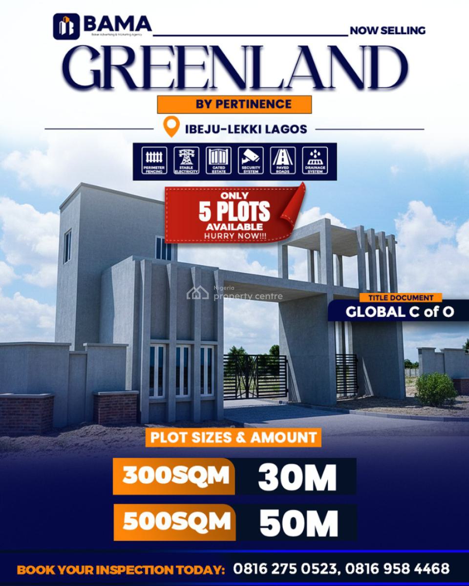 Greenland Estate Plots in Ibeju-lekki, Lagos, Ibeju Lekki, Lagos, Land for Sale