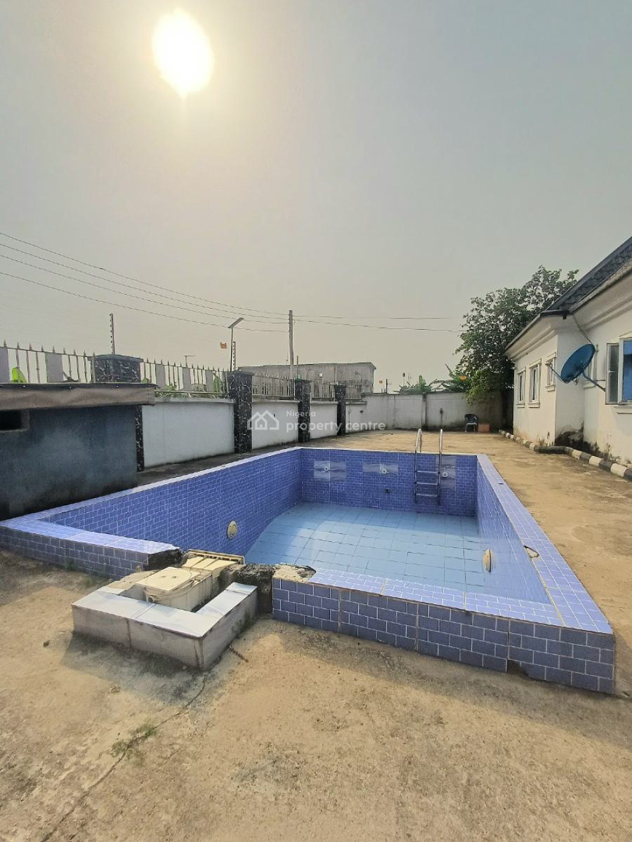 Well-finished 4 Bedroom Home with Swimming Pool, Rukpokwu, Port Harcourt, Rivers, Detached Bungalow for Sale