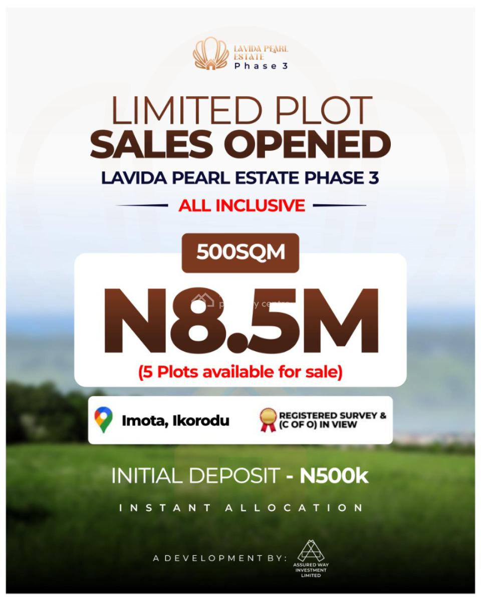 Classic Mixed Use Land Strategically Located, Lavida Pearl Phase 3 Estate, Imota, Ikorodu, Lagos, Mixed-use Land for Sale