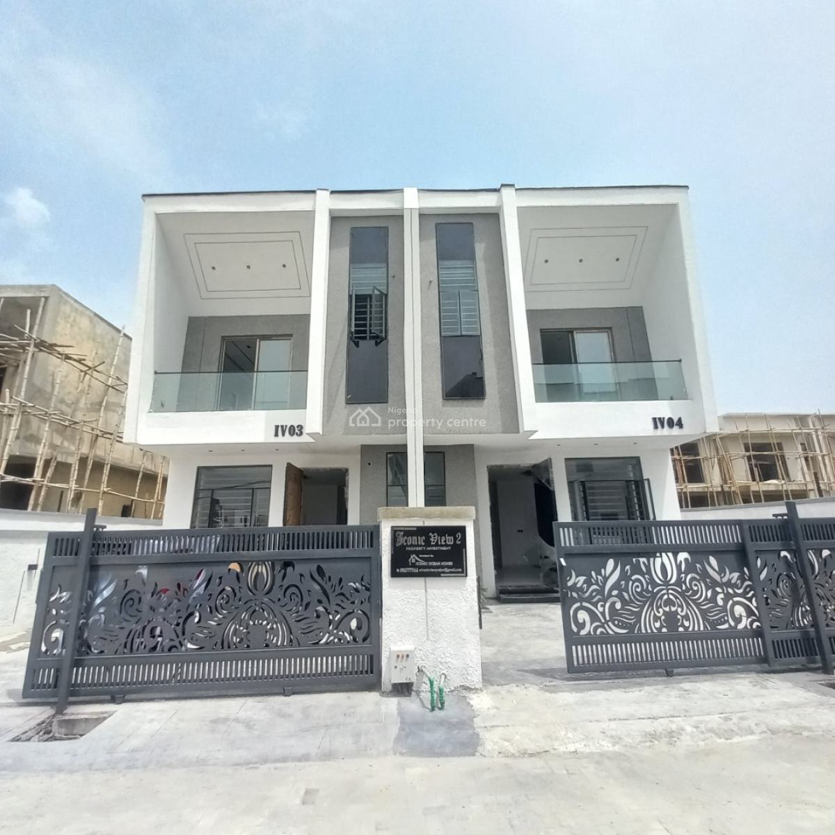 Newly Built 4 Bedroom Semi-detached Duplex with Bq, Ikota, Lekki, Lagos, Semi-detached Duplex for Sale