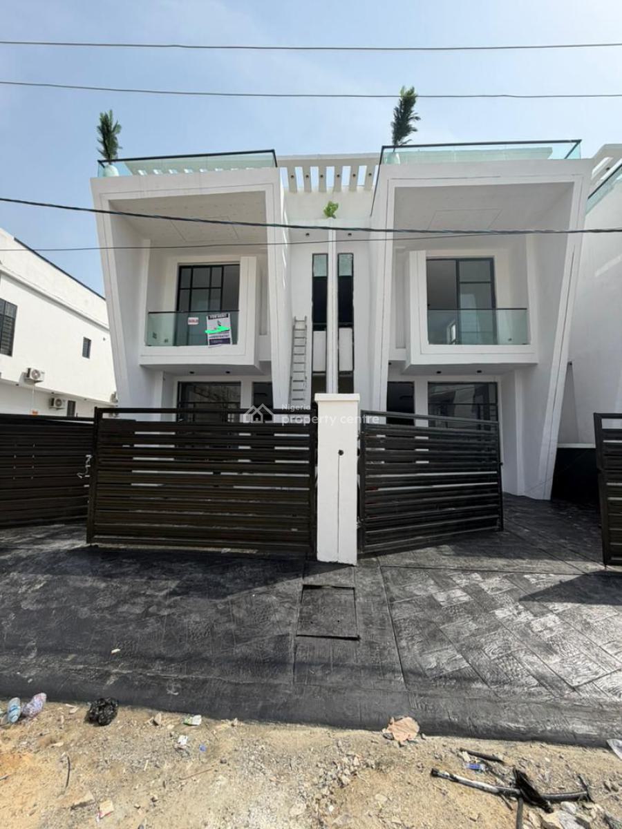 Newly Built 4 Bedroom Semi Detached Duplex in a Prime Estate with Bq, Ikota, Lekki, Lagos, Semi-detached Duplex for Rent
