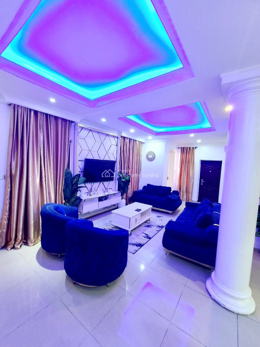 Fully Furnished 2 Bedroom Flat with Elevator & Inverter, Agungi, Lekki, Lagos, Flat / Apartment for Rent
