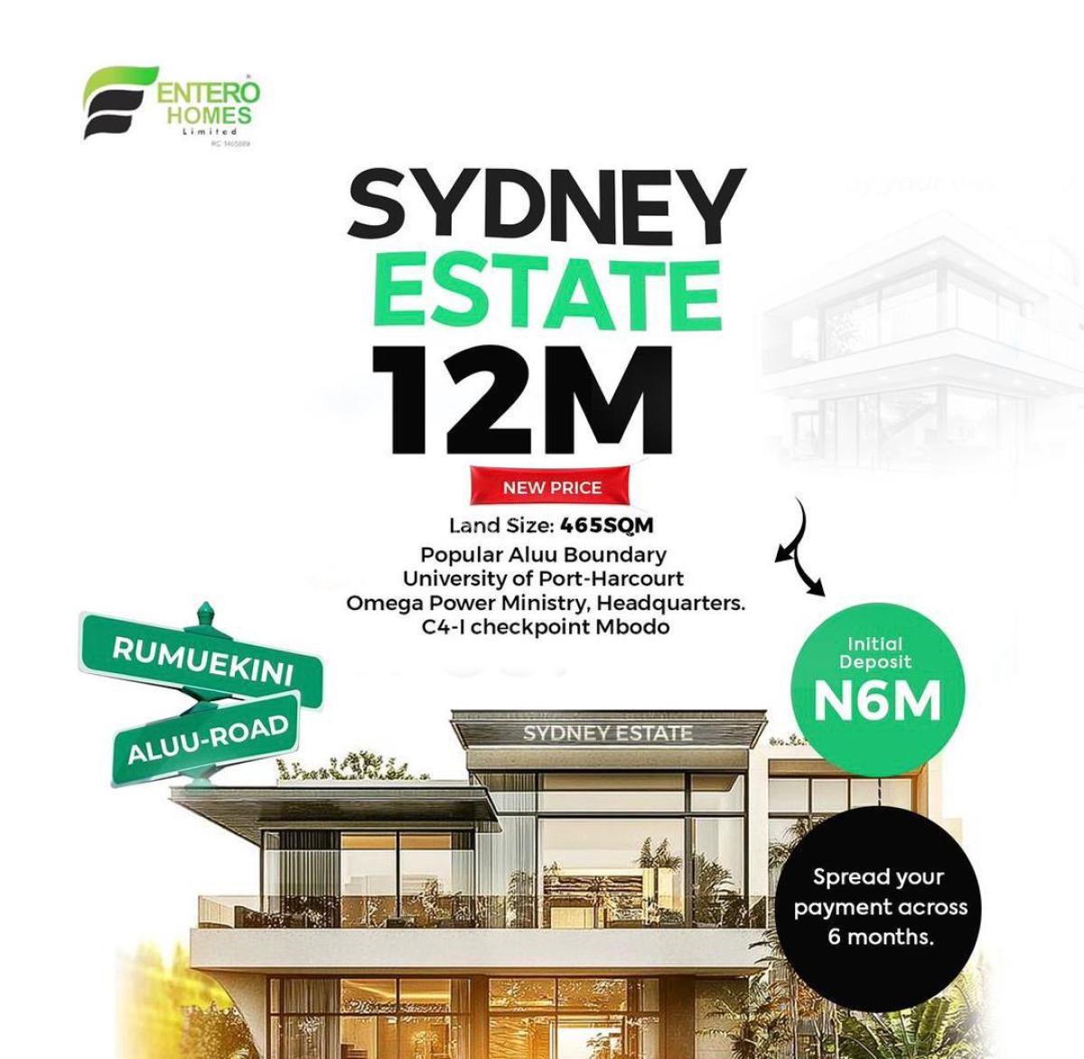 Sydney Estate, Aluu Road, Rumuekini, Port Harcourt, Rivers, Residential Land for Sale