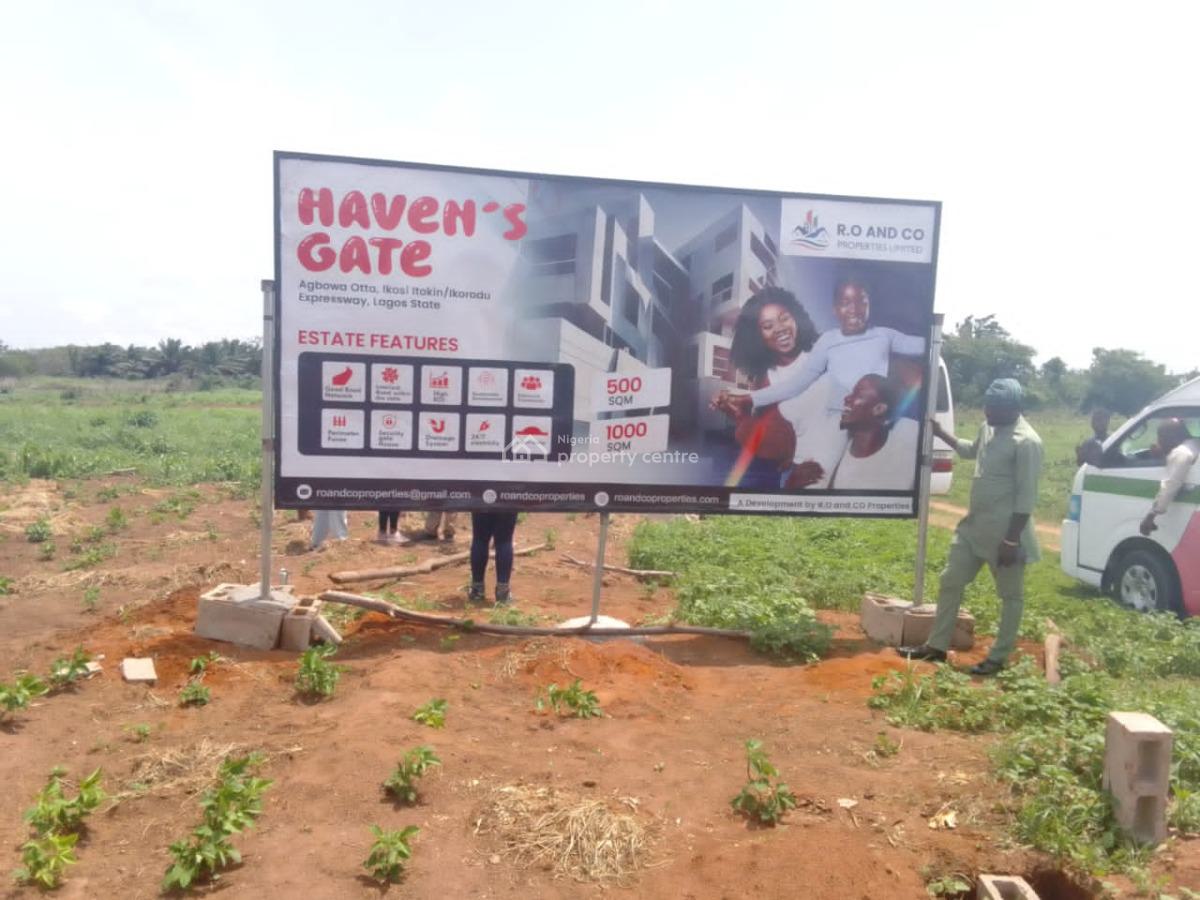 Land with Registered Survey and Deed of Assignments, Havens Gate Estate Located at Otta Ikosi /ikorodu Expressway Agbowa, Ikorodu, Lagos, Residential Land for Sale