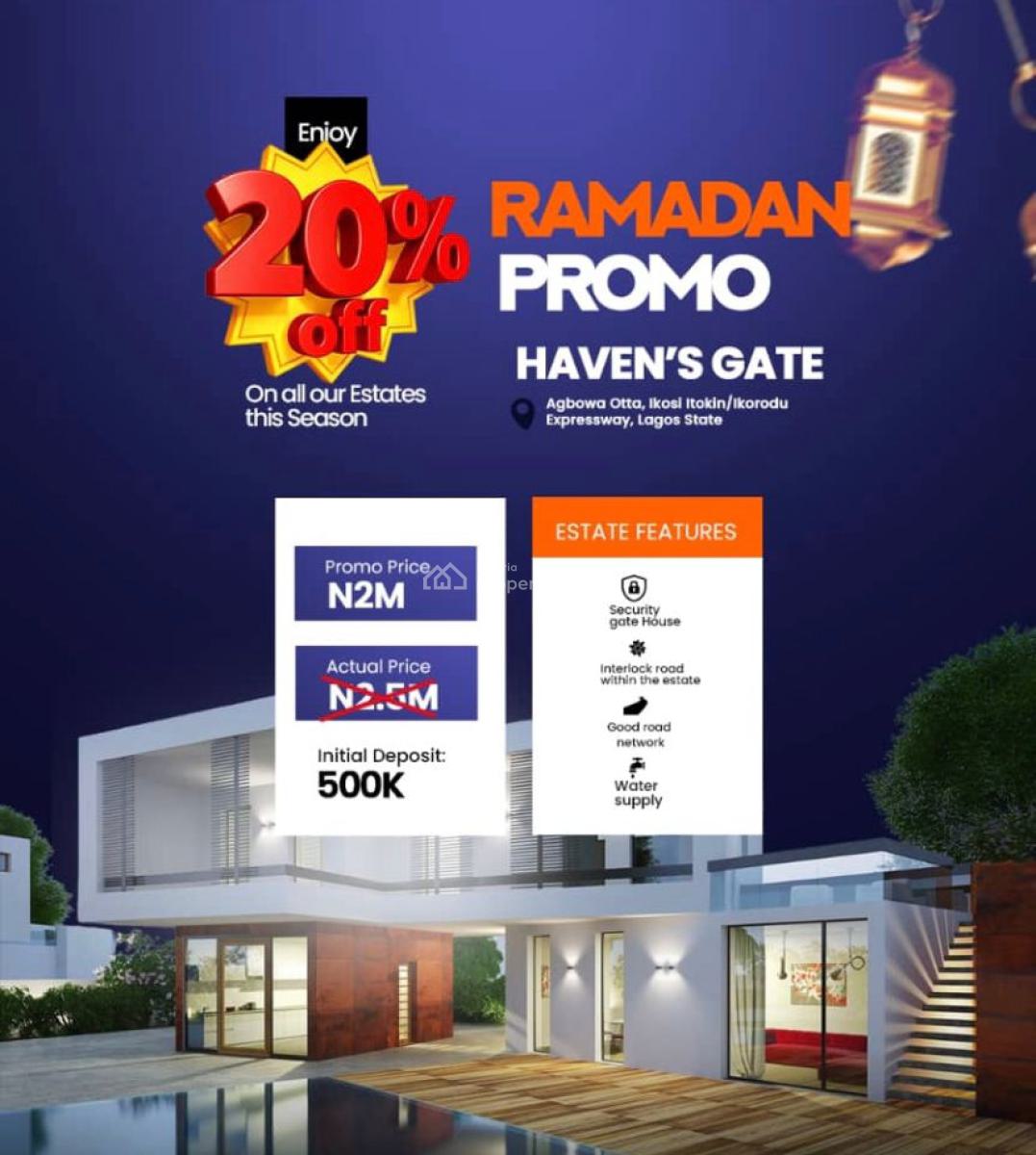 Land with Registered Survey and Deed of Assignments, Havens Gate Estate Located at Otta Ikosi /ikorodu Expressway Agbowa, Ikorodu, Lagos, Residential Land for Sale