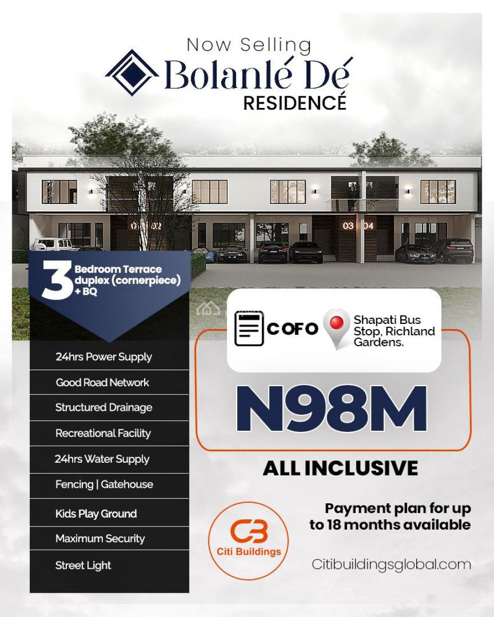 Strategic Location, Modern Architecture, and Unparalleled Amenities., Bolanle Residence, Shapati, Ibeju Lekki, Lagos, Terraced Duplex for Sale