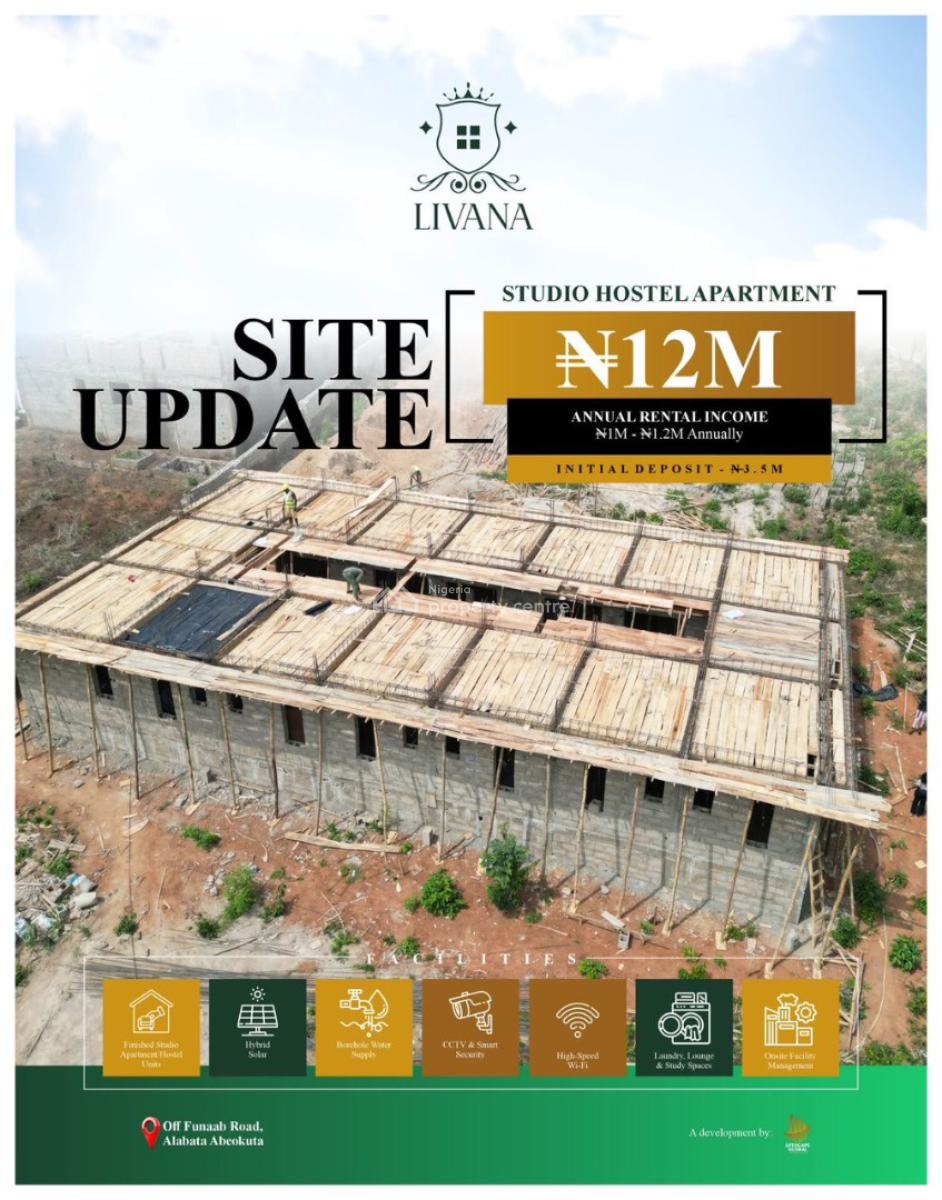 Affordable Luxury Premium Student Hostel Apartment Opposite Funaab, Directly Opposite Funaab, Abeokuta South, Ogun, Self Contain (single Rooms) for Sale