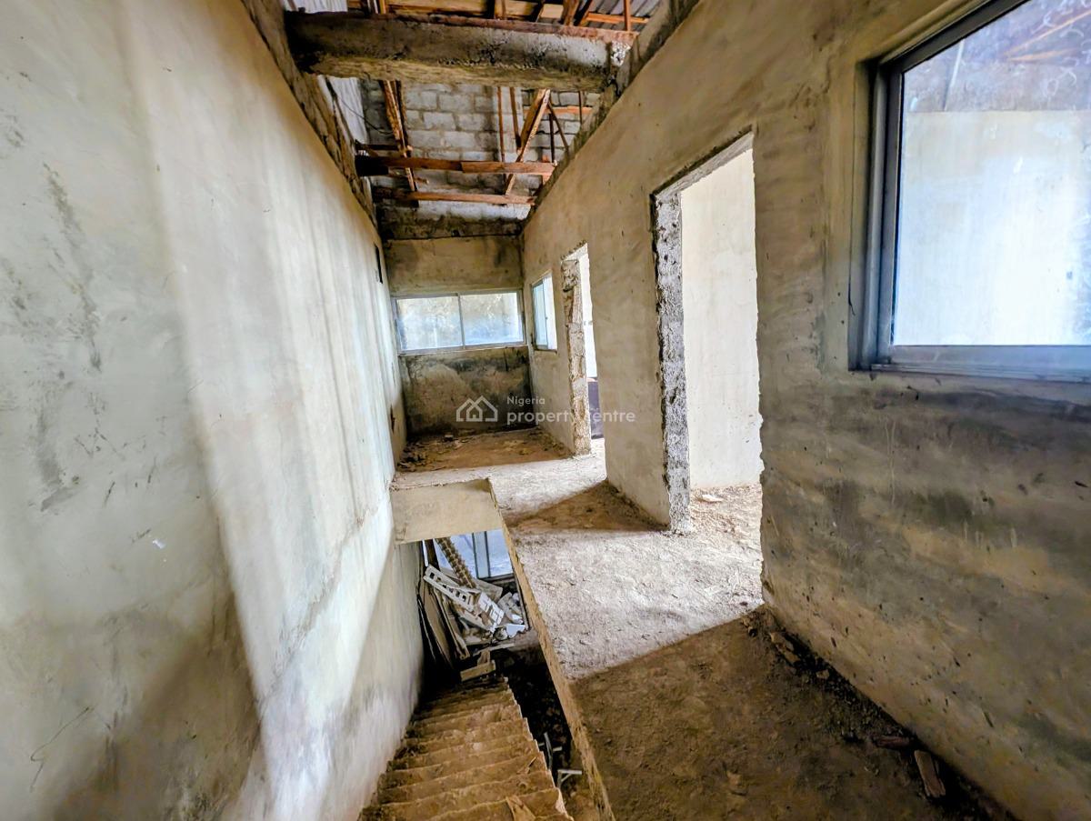 Spacious 3 Bedroom Advanced Carcass Terrace Duplex, Lokogoma District, Abuja, Terraced Duplex for Sale