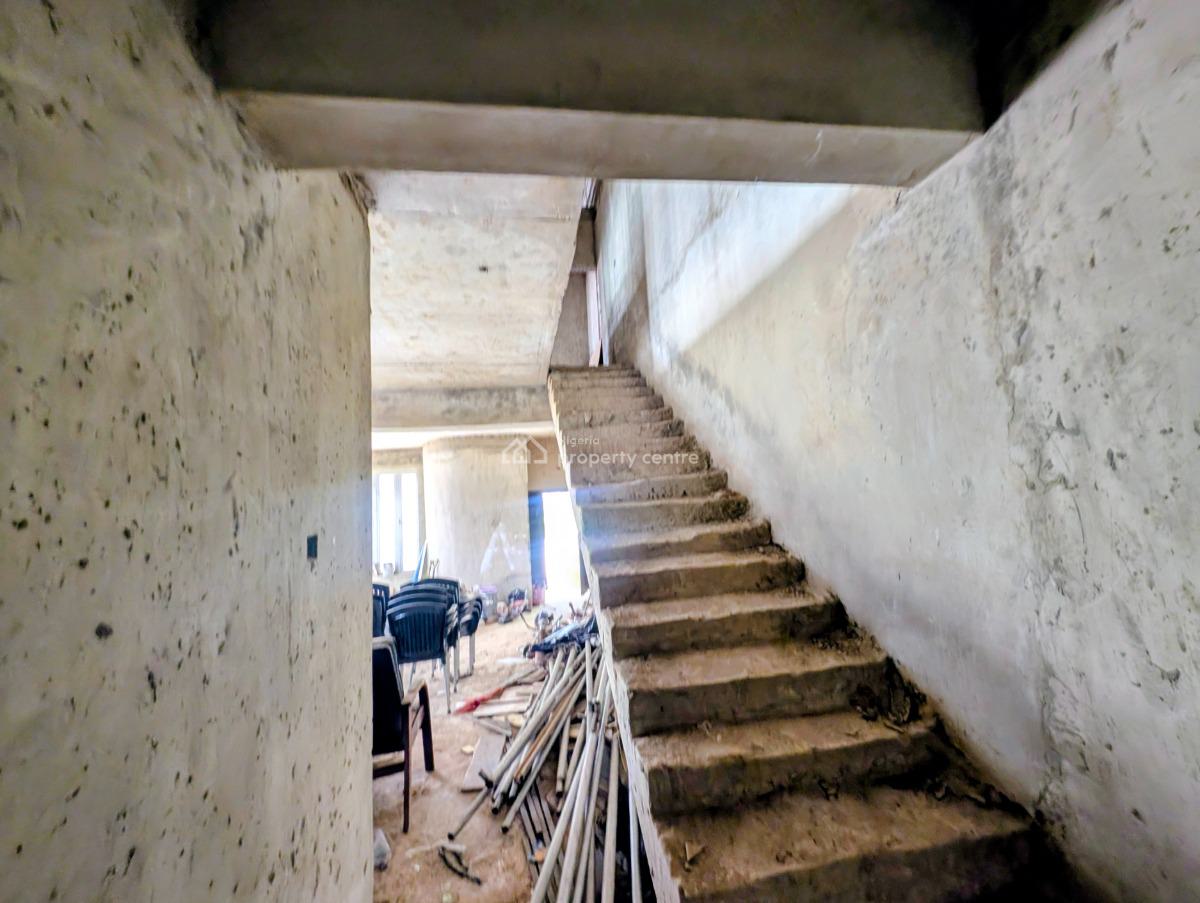 Spacious 3 Bedroom Advanced Carcass Terrace Duplex, Lokogoma District, Abuja, Terraced Duplex for Sale