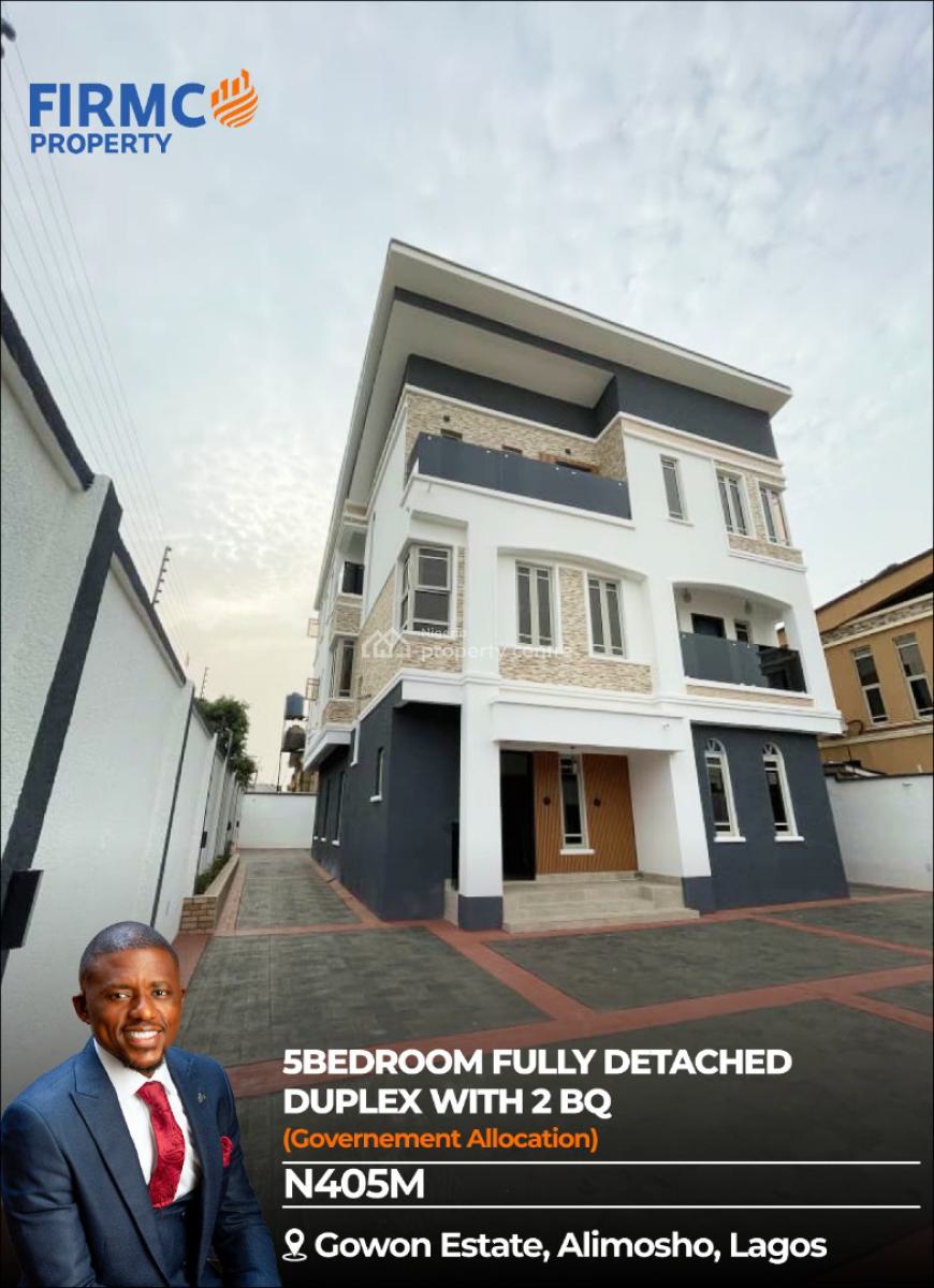 Magnificient 5 Bedroom Fully Detached Duplex + 2 Bq, Egbeda, Alimosho, Lagos, Detached Duplex for Sale