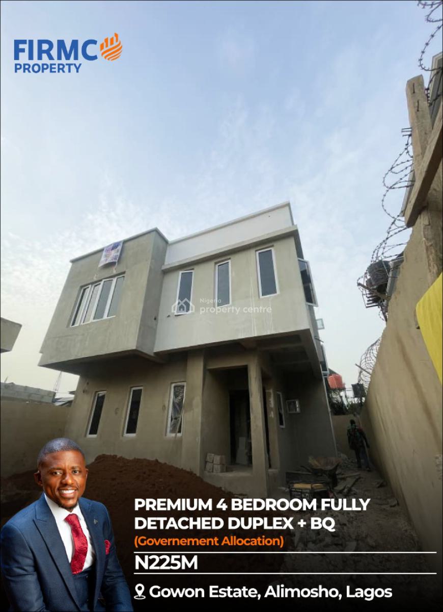 Premium 4 Bedroom Fully Detached Duplex + Bq, Egbeda, Alimosho, Lagos, Detached Duplex for Sale