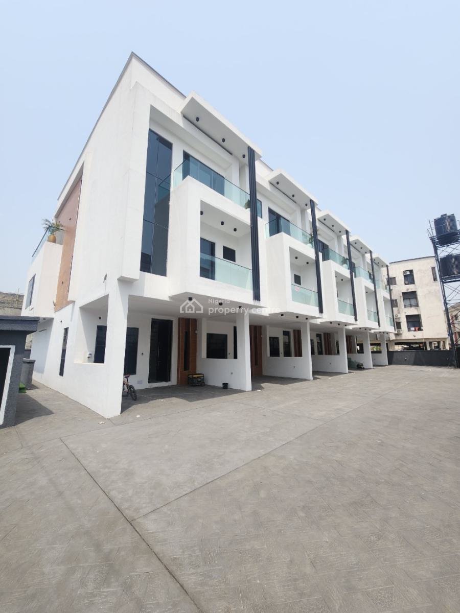 Lovely 4 Bedroom Terrace Duplex W/ Bq, Pool in a Secured Estate, Osapa, Lekki, Lagos, Terraced Duplex for Sale