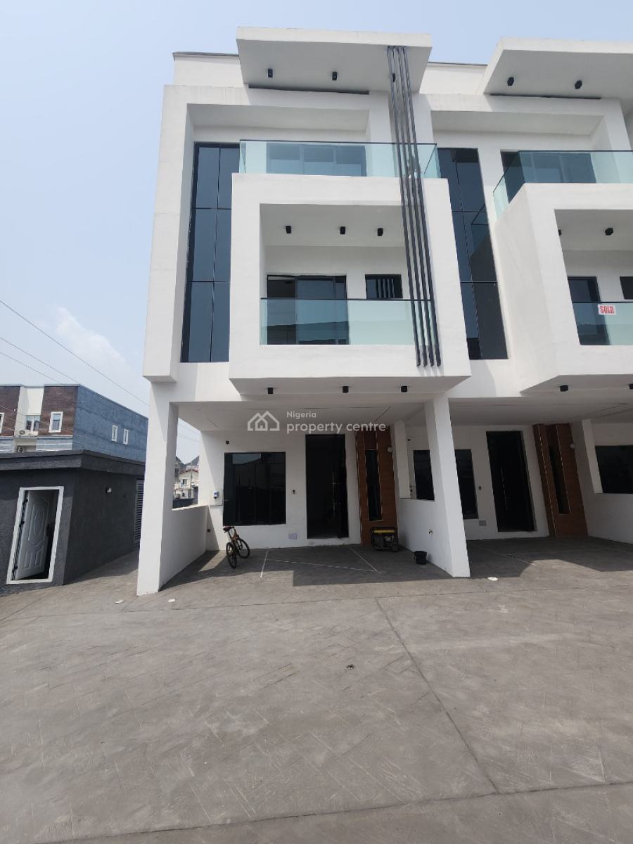 Lovely 4 Bedroom Terrace Duplex W/ Bq, Pool in a Secured Estate, Osapa, Lekki, Lagos, Terraced Duplex for Sale