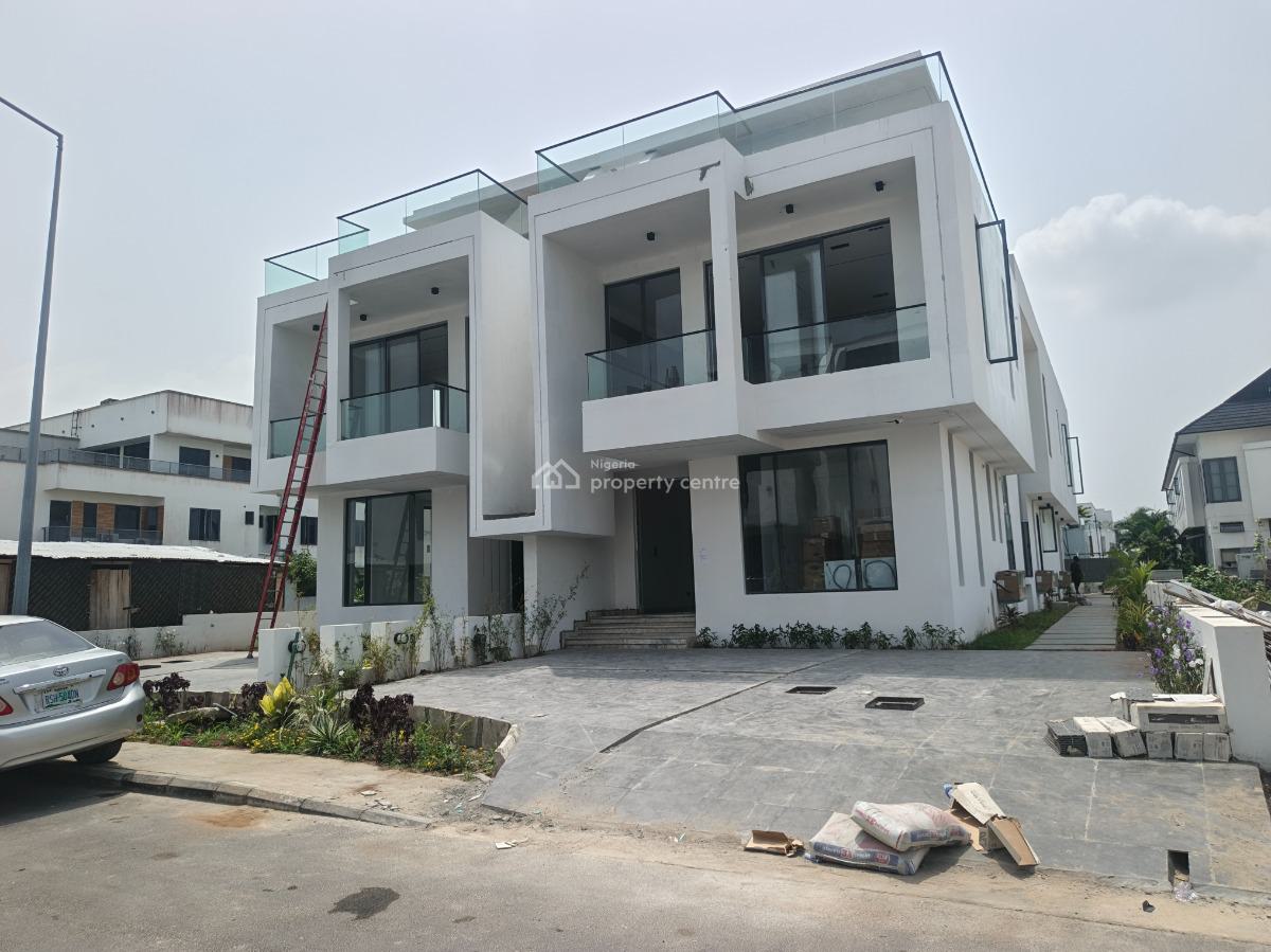 Ultra-luxury 5-bedrooms Smart Home + Pool, Cinema, Elevator & Bq, Cowrie Creek Estate, Beside Nicon Town, Lekki Phase 1, Lekki, Lagos, Semi-detached Duplex for Sale