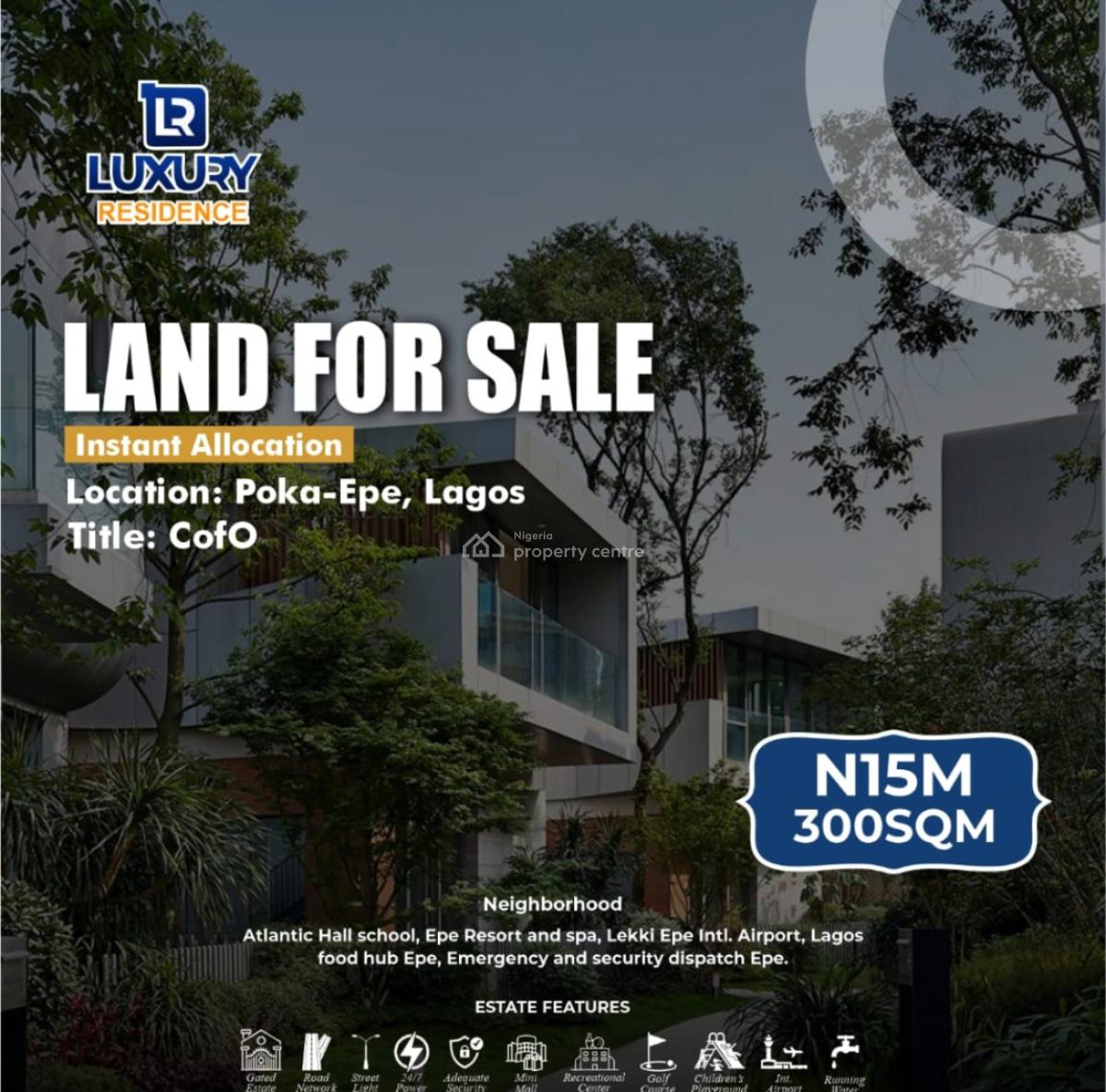 Premium C of O Land Strategically Located, Luxury Residence, Poka Town, Epe, Lagos, Mixed-use Land for Sale