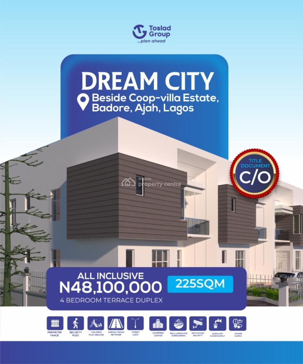 Luxury Plots of Land in Developed Location with C of O Title, Badore, Ajah, Lagos, Mixed-use Land for Sale