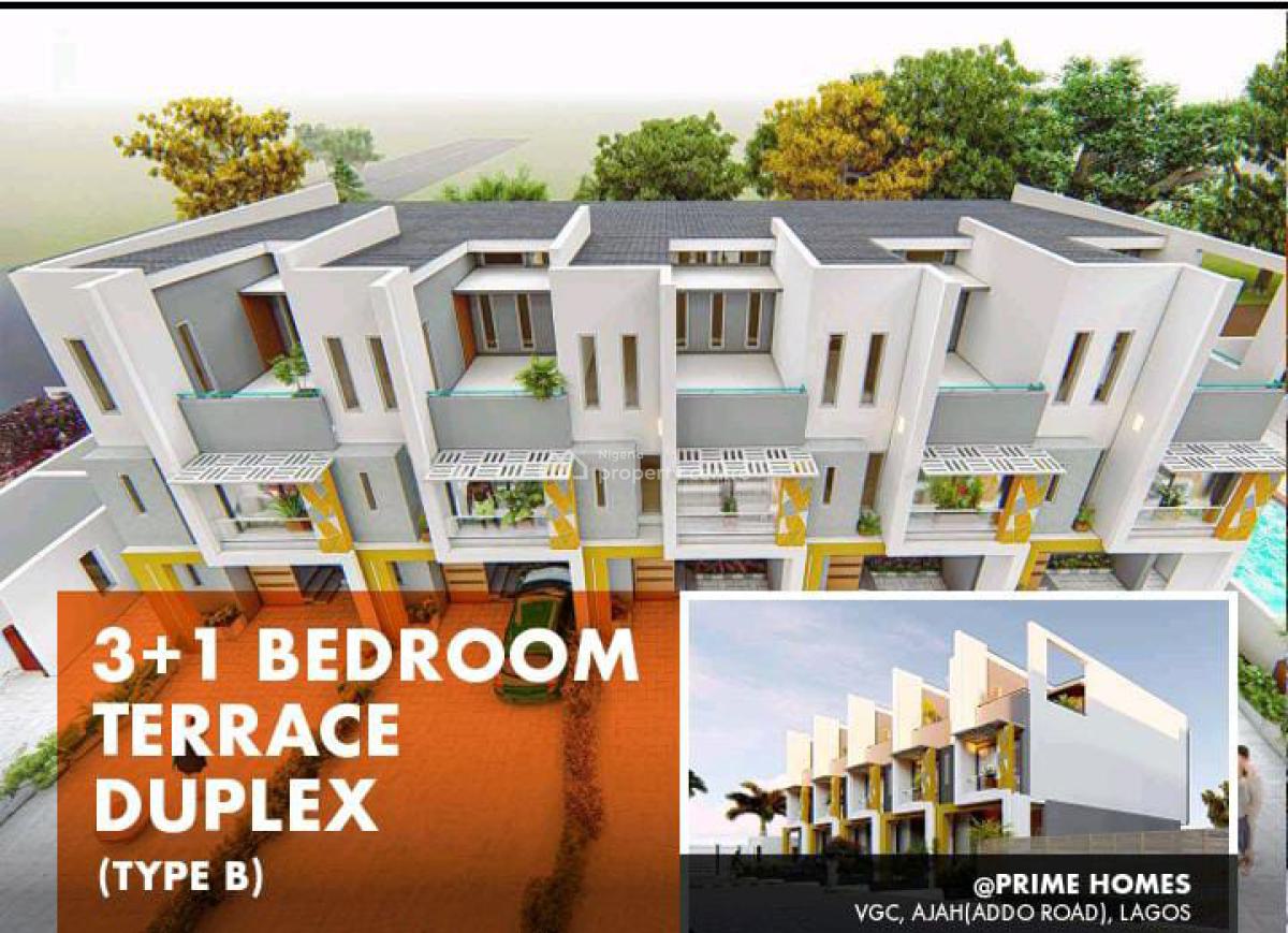 3 Bedroom Terrace Duplex + 1 Bq - Type B, Ado, Ajah, Lagos, Flat / Apartment for Sale