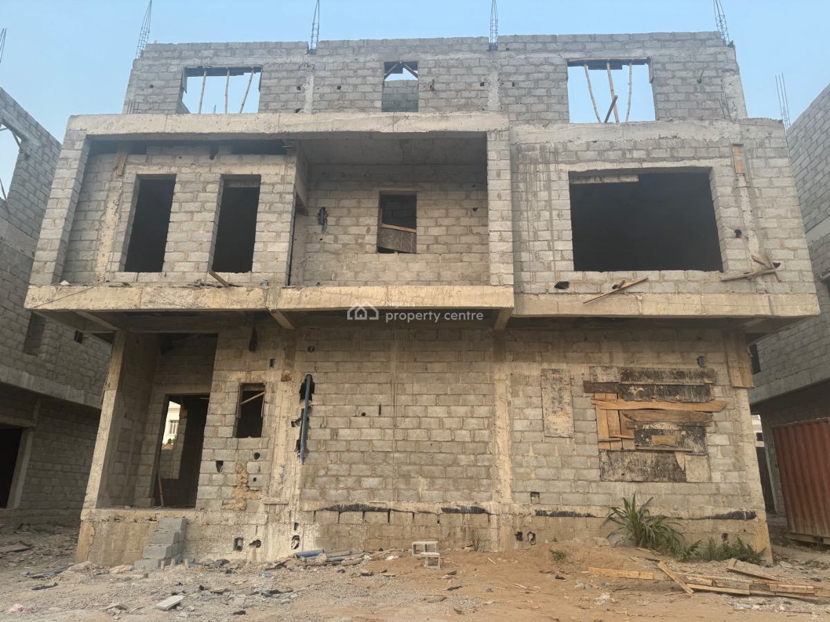 a Well Built 5 Bedroom Carcass Detached Duplex with Bq Available, Guzape Main, Guzape District, Abuja, Detached Duplex for Sale