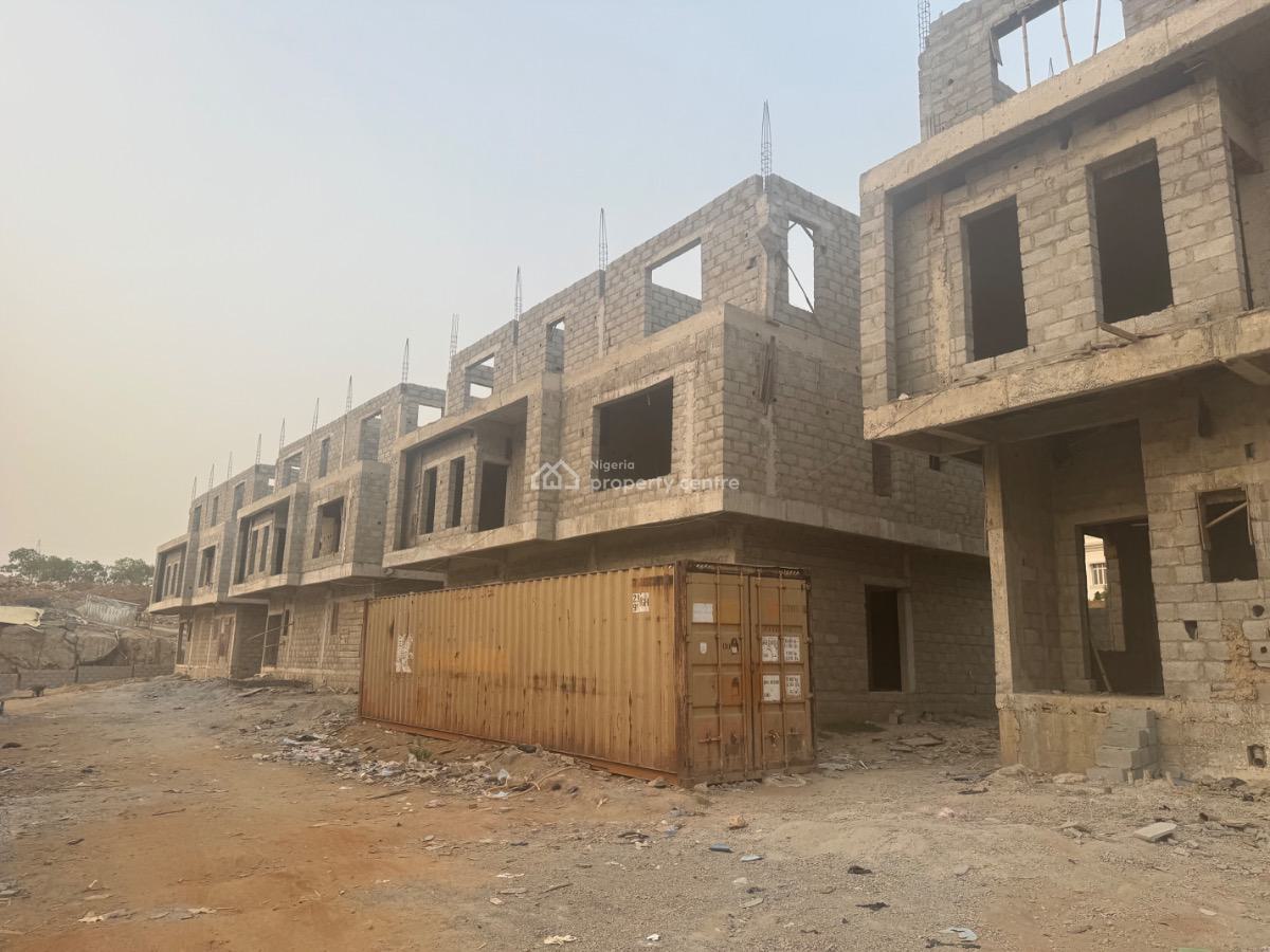 a Well Built 5 Bedroom Carcass Detached Duplex with Bq Available, Guzape Main, Guzape District, Abuja, Detached Duplex for Sale