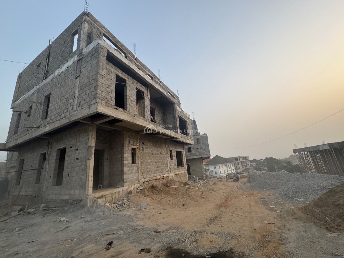 a Well Built 5 Bedroom Carcass Detached Duplex with Bq Available, Guzape Main, Guzape District, Abuja, Detached Duplex for Sale