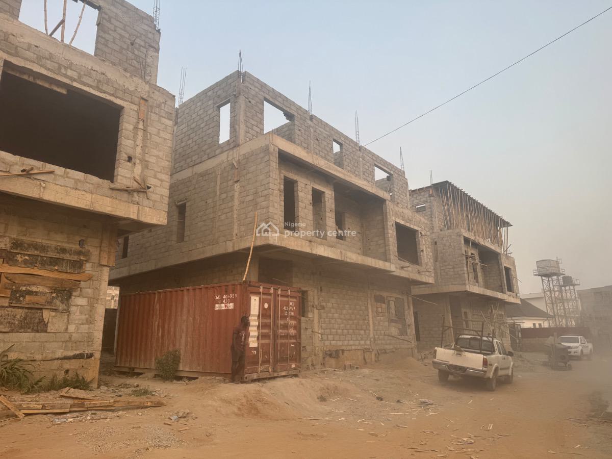 a Well Built 5 Bedroom Carcass Detached Duplex with Bq Available, Guzape Main, Guzape District, Abuja, Detached Duplex for Sale