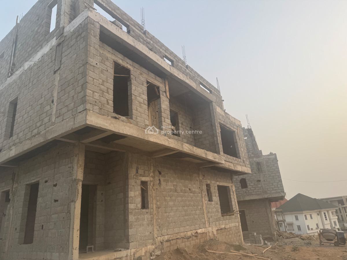 a Well Built 5 Bedroom Carcass Detached Duplex with Bq Available, Guzape Main, Guzape District, Abuja, Detached Duplex for Sale