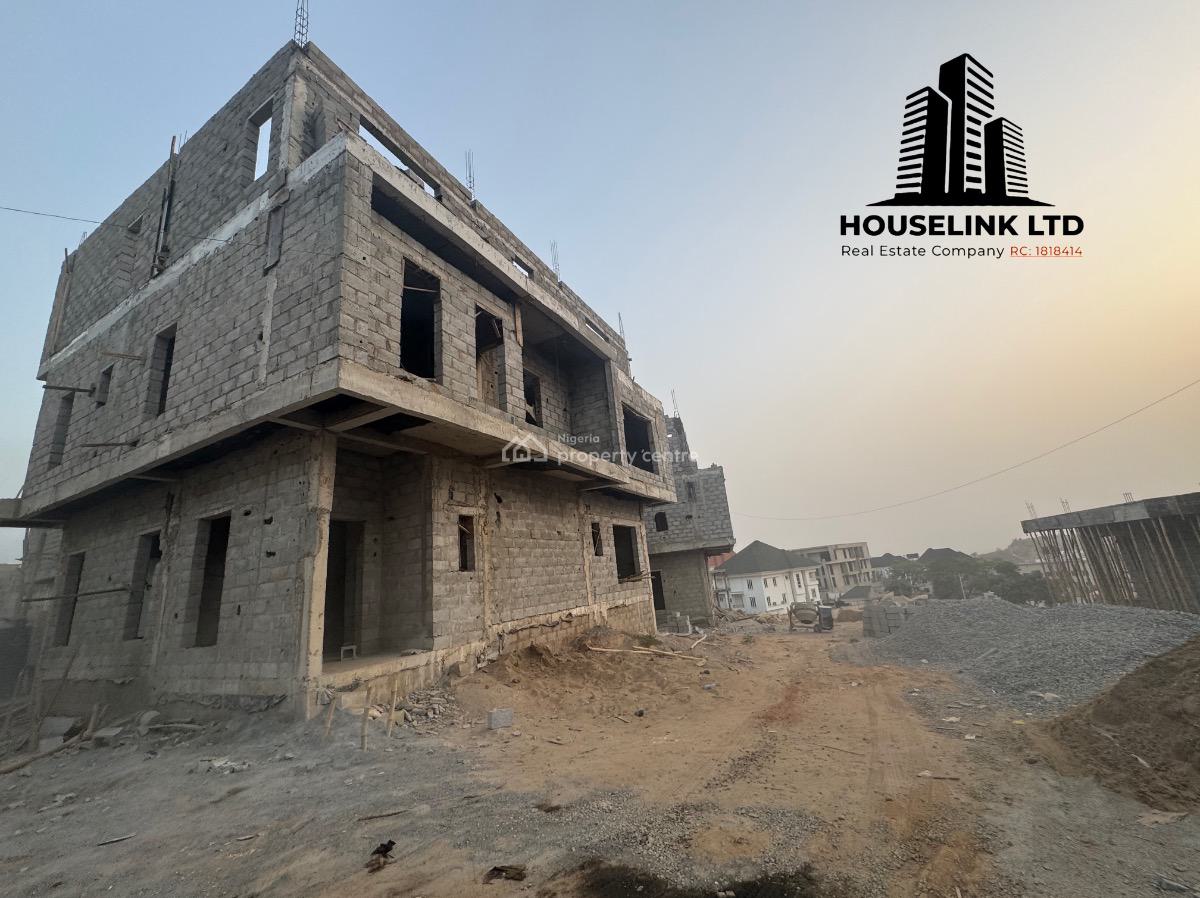 Semi Finished 5 Bedroom Detached Duplex with Bq Available in a Mini Estate, Guzape Main, Guzape District, Abuja, Detached Duplex for Sale