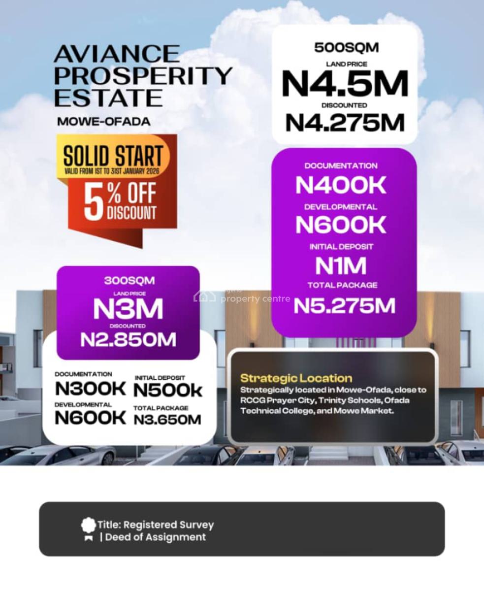 Verified Land with Instant Allocation, Mowe Town, Ogun, Mixed-use Land for Sale