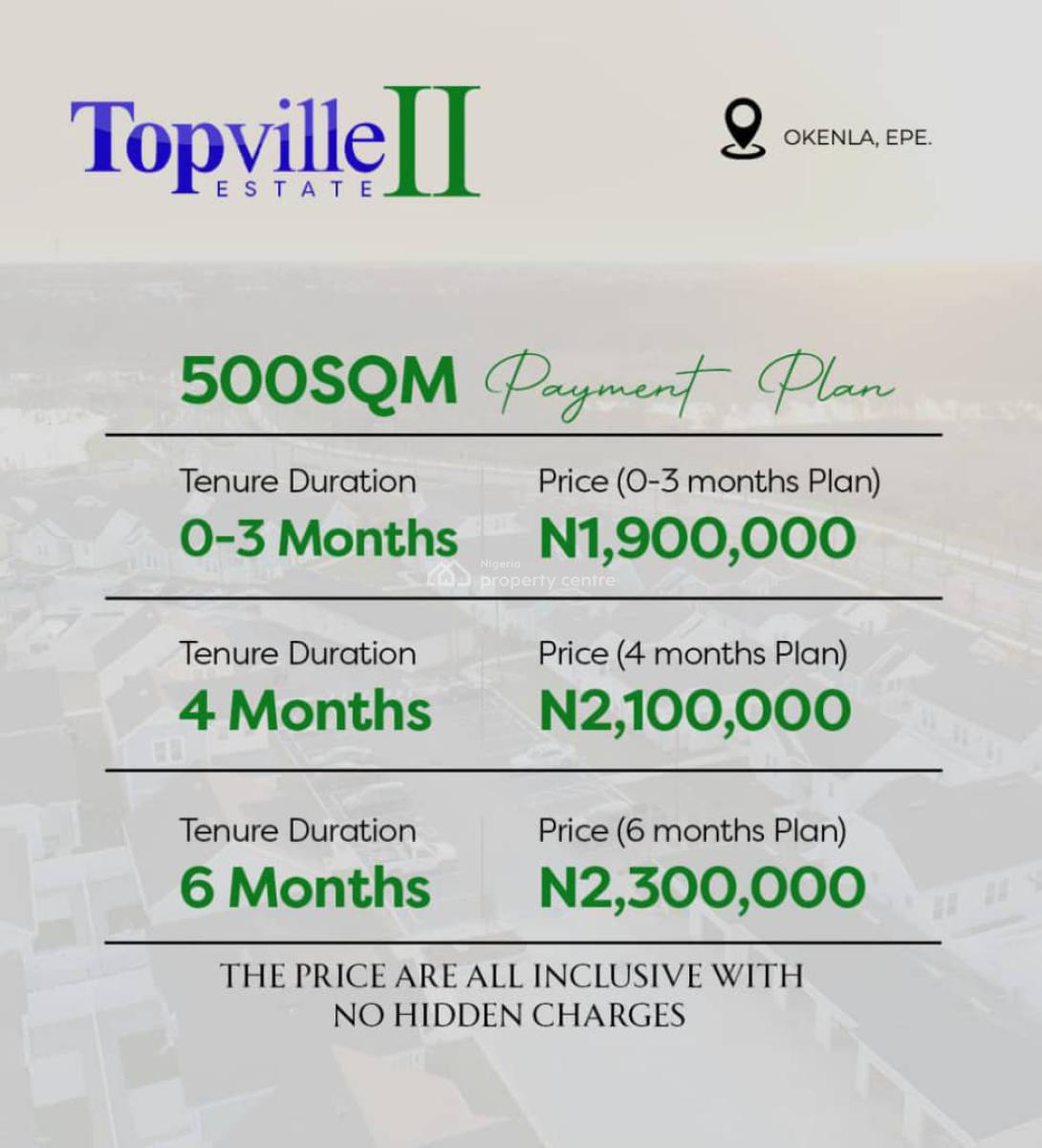 Land with Registered Survey, Topville Estate Phase 2 Located at Okenla Selling Fast, Epe, Lagos, Residential Land for Sale