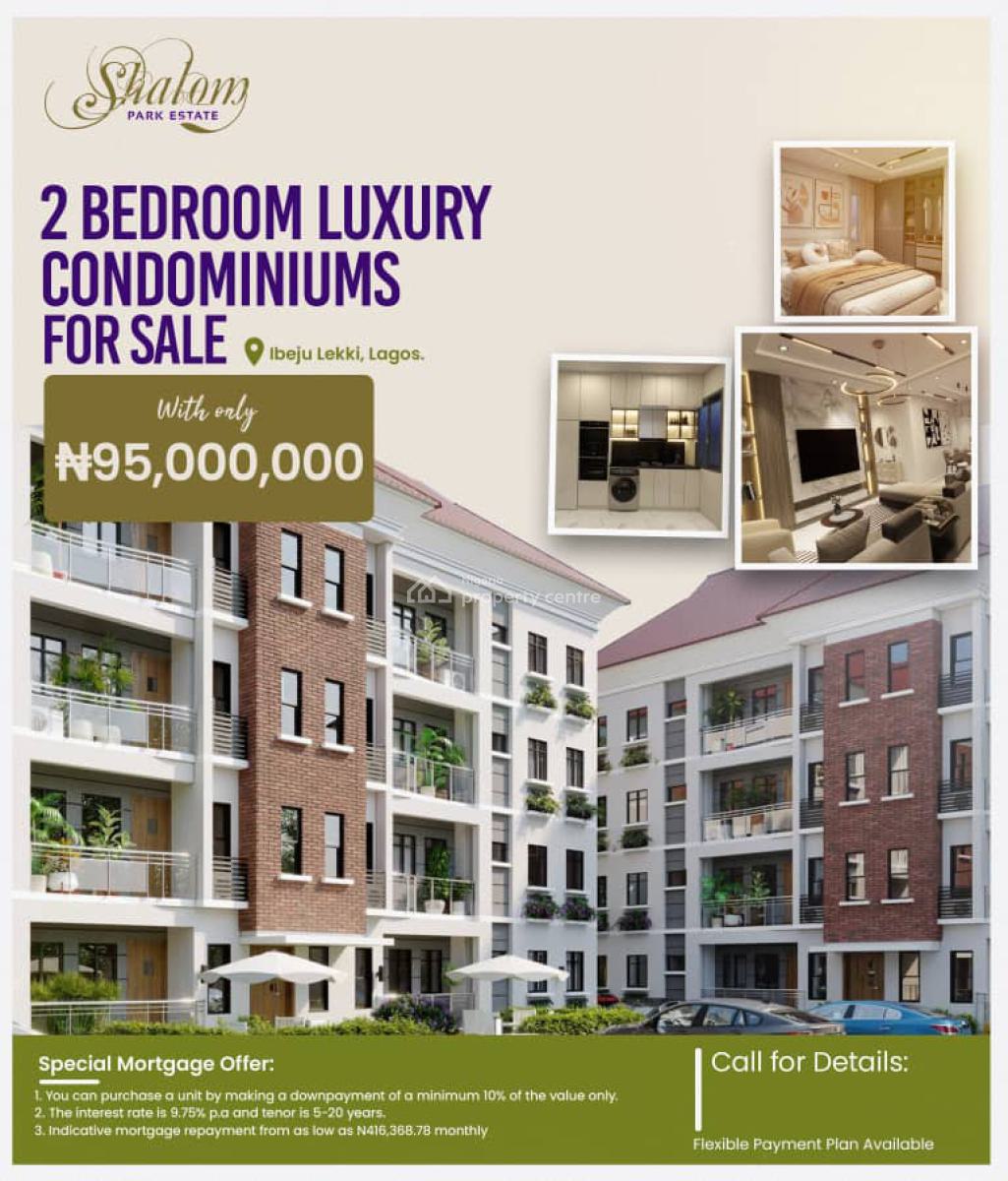 Lovely 2- Bedroom Condominium in a Peaceful and Gated Estate, The Shalom Park and Garden Estate, Abijo, Lekki, Lagos, House for Sale