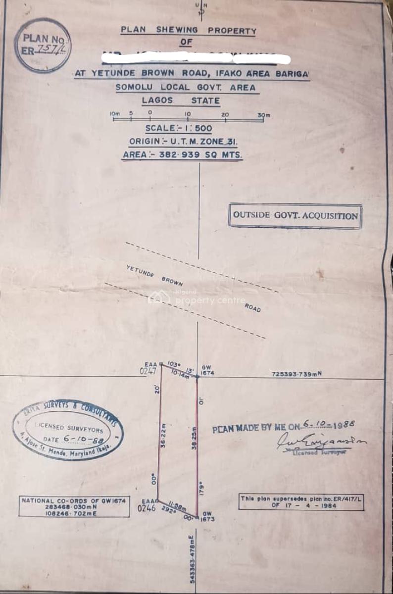 382.939sqm Land with Unfinished Structure Deal Available to Be Closed, Gbagada, Lagos, Block of Flats for Sale