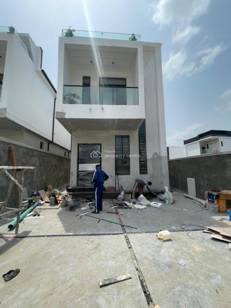 Modern Newly Built 5 Bedroom Fully Detached Duplex with Bq & Pool, Sangotedo, Ajah, Lagos, Detached Duplex for Sale