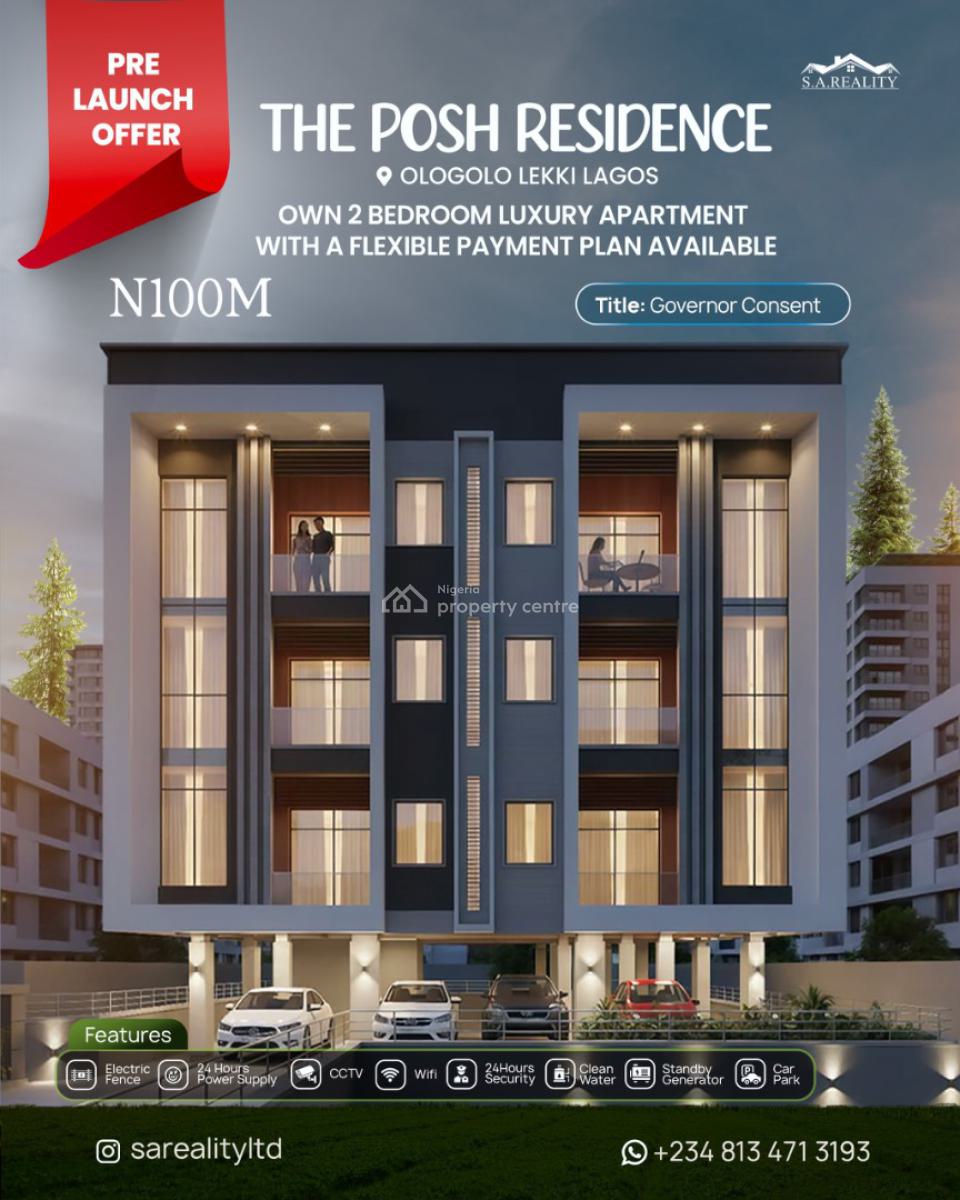 Luxury 2 Bedroom Apartment, Ologolo, Lekki, Lagos, Flat / Apartment for Sale