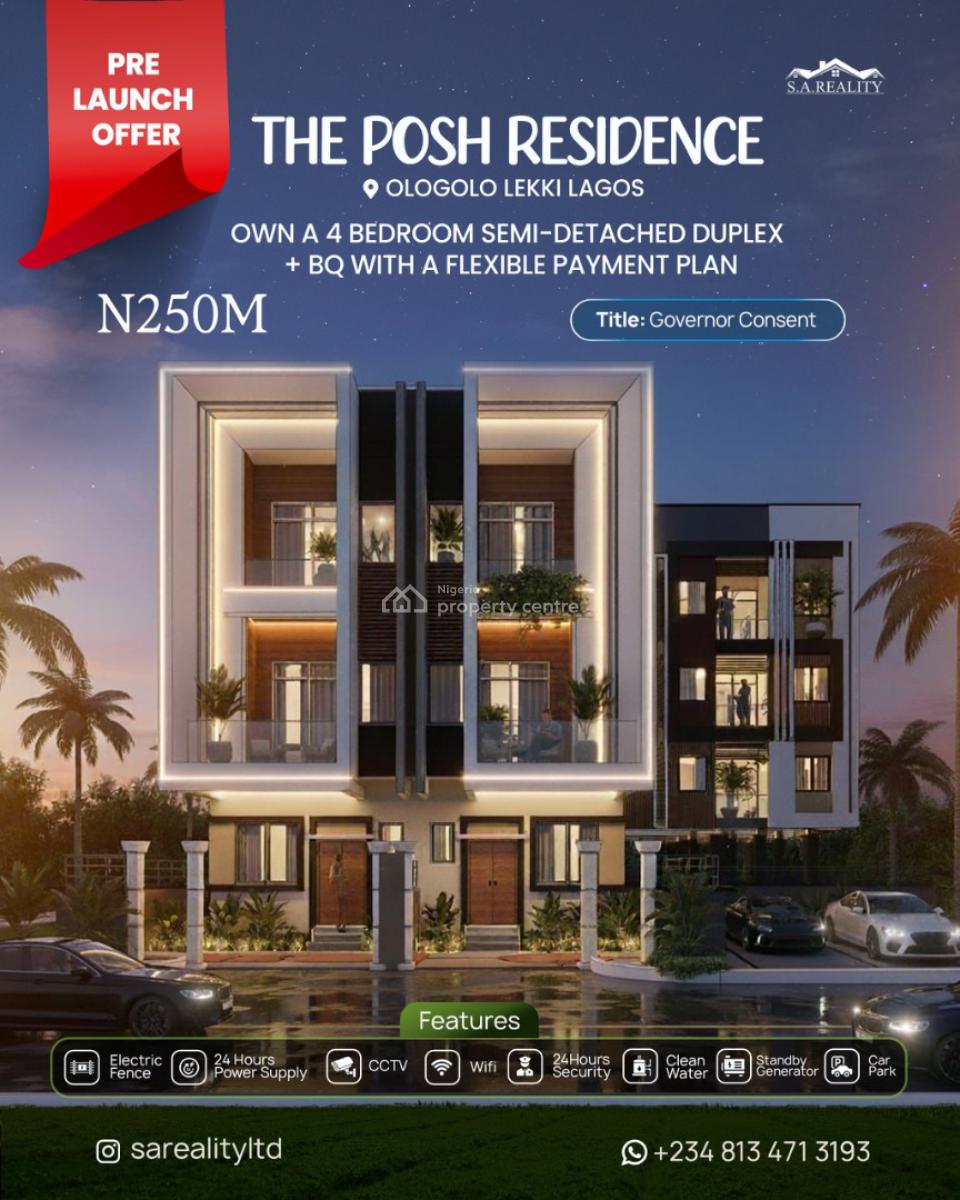 Brand New 4 Bedroom Duplex, Major Road, Ologolo, Lekki, Lagos, Plaza / Complex / Mall for Sale