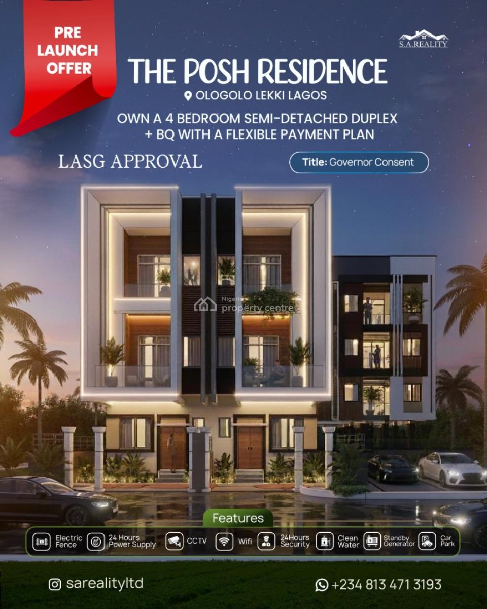 Brand New 4 Bedroom Duplex, Ologolo, Lekki, Lagos, Plaza / Complex / Mall for Sale