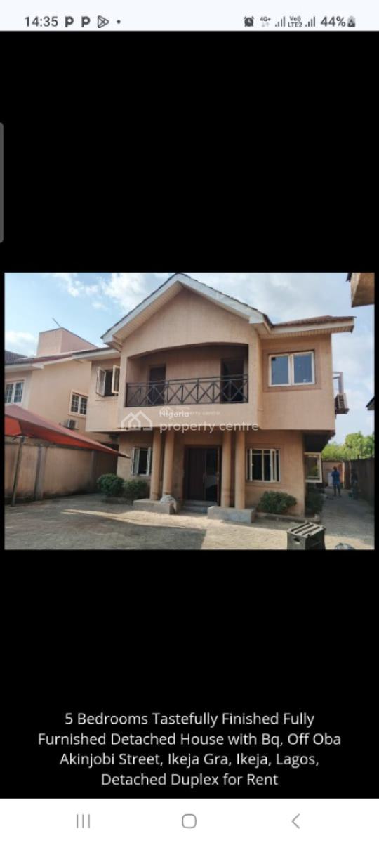 Bedrooms Tastefully Finished Detached House with 2 Rooms Bq on About 4, Ikeja Gra, Ikeja, Lagos, Detached Duplex for Rent